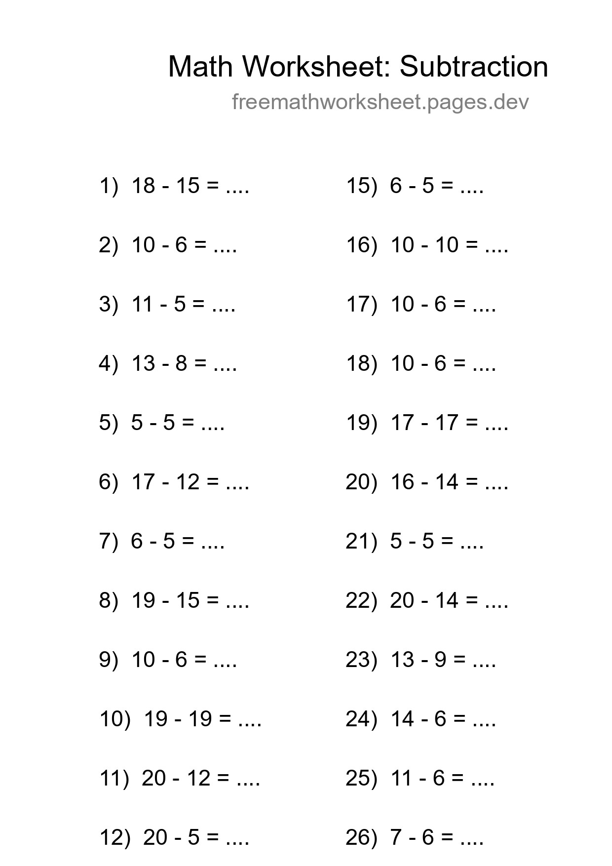 Free 27 Subtraction Math Worksheet For Grade 2 With Answers - Part 168