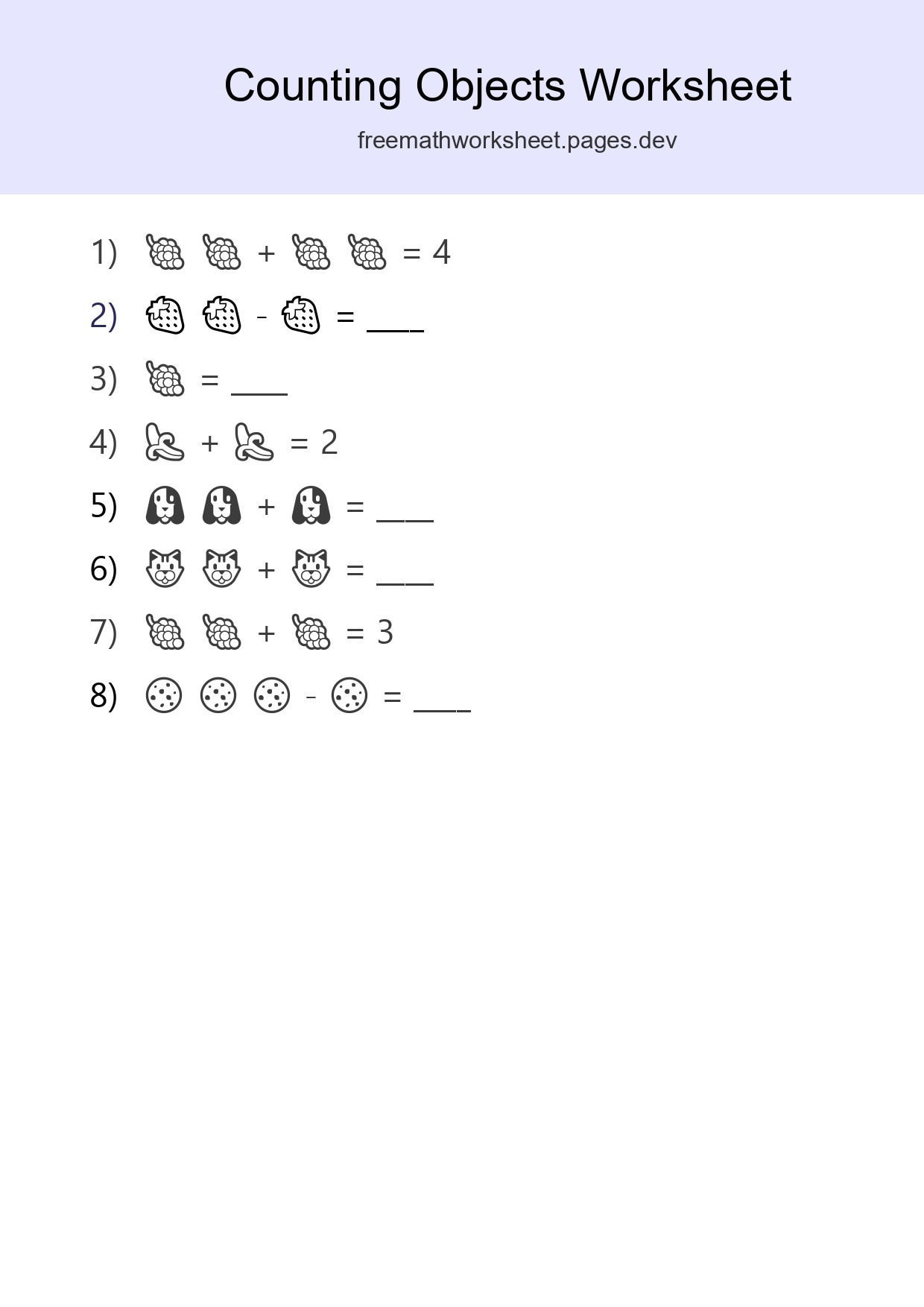Free Counting Objects Worksheet For Pre-K - Part 13